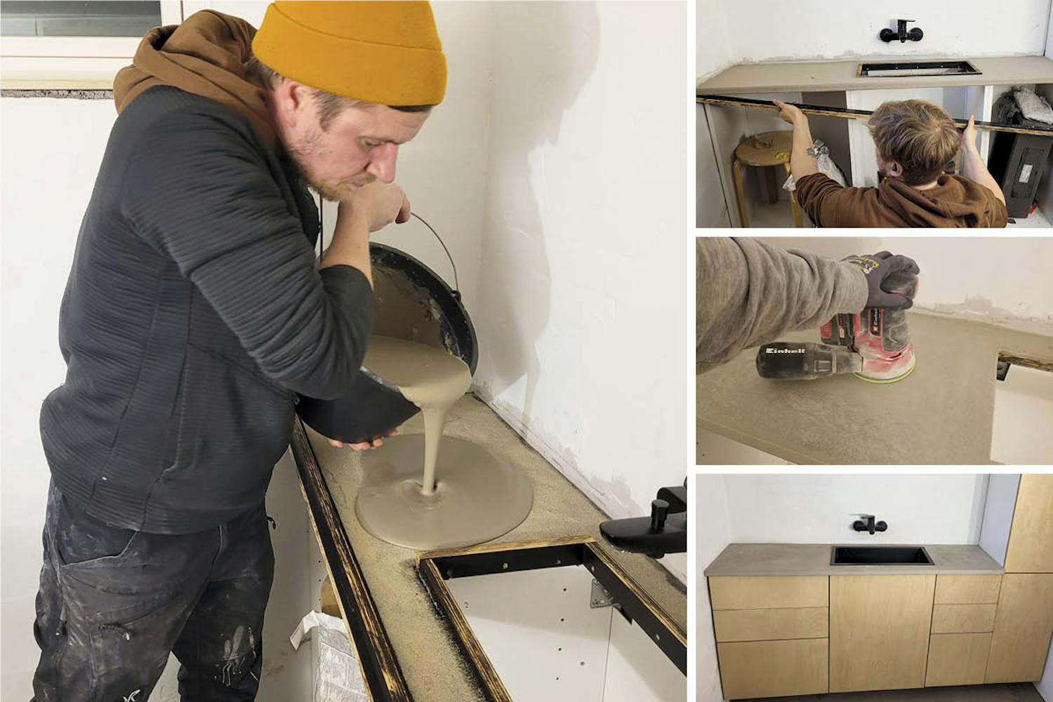 Betonbord: Støb det på stedet Betonbord